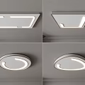 Modern LED Ceiling Lights With Rectangular And Circular Design For Home Interior
