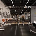Modern Fitness Gym Interior With Various Strength Training Equipment And Open Workout Space