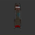 Aerospace Launch Support Tugboat With Rusted Red Blue Hull And Reflective Lights