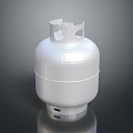 White Metal Gas Cylinder With Smooth Surface And Top Opening Design