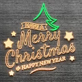Neon net red light creative neon English typesetting English word combination luminous characters Christmas neon lights 3d model