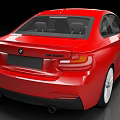 Red BMW Coupe With Sleek Modern Design And Shiny Exterior Front View