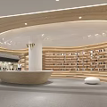 Modern Library Bookstore 3d model