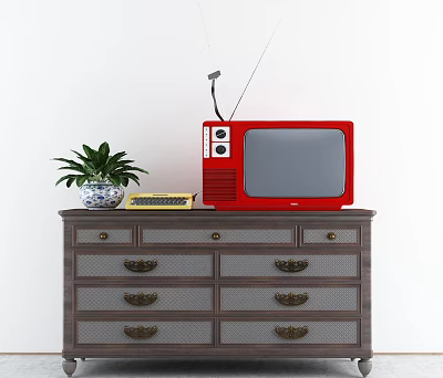American TV Cabinet Old Things TV Cabinet 3d model