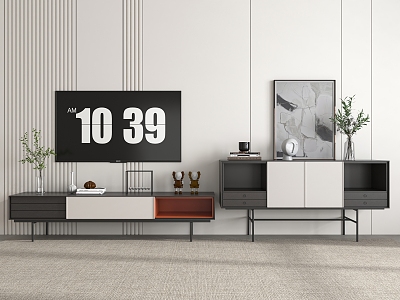 Modern TV Cabinet Entrance Cabinet 3d model