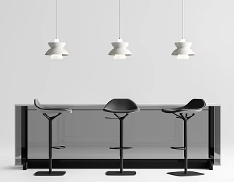 Modern Bar Chair Combination Bar Chair 3d model