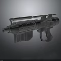 Futuristic Sci Fi Weapon Design With Advanced Tactical Features And Metallic Body