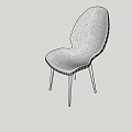 Upholstered Brown Leisure Chair With White Legs And Checkered Edge Trim Modern Design