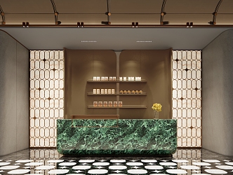 ArtDeco Style Hotel Sales Office Water Bar 3d model