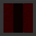 Red Square Wooden Table With Decorative Dark Stripe And Hollow Side Structure