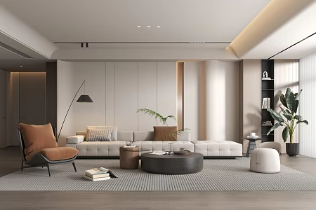 Modern Living Room Living Room Sofa Coffee Table Combination Simple Living Room Modern Simple Living Room 3d model
