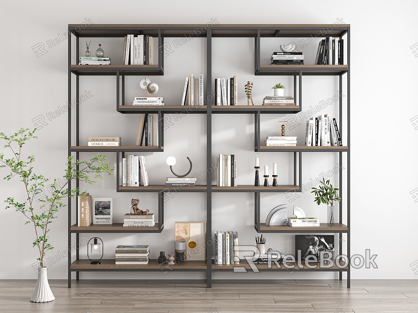 Wrought Iron Display Rack Storage Rack Decorative Cabinet Storage Cabinet Display Cabinet Jewelry Ornaments Combination Books Books model