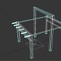 Minimalist Black Wooden Table With Geometric Frame And Cross Legs Design For Modern Home
