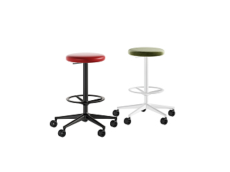 Modern bar stool office stool 3d model