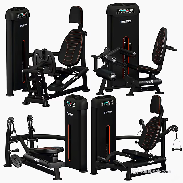 Prime Commercial Fitness Equipment With Strength Training Machines And Ergonomic Design 3d model 