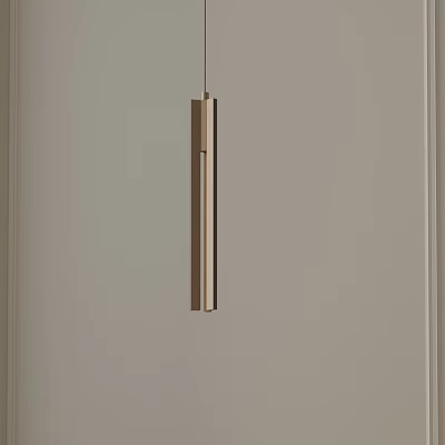 Slim Minimalist Metal Pendant Light Fixture for Contemporary Home Interior Design 3d model