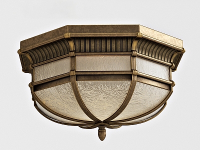 American classical ceiling lamp 3d model