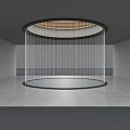 Modern Library Garden Bookshelf Patio 3d model