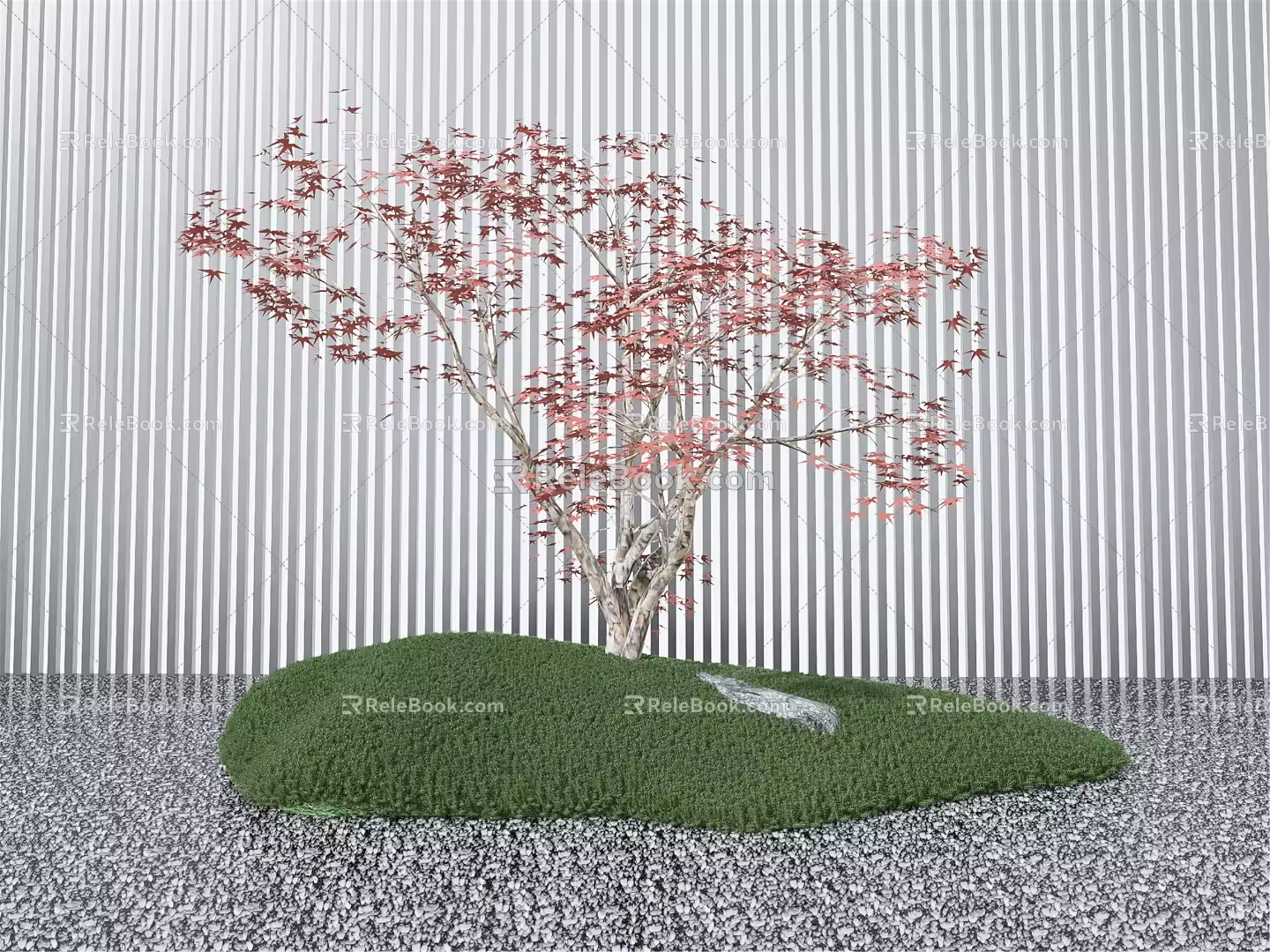 Modern Maple Combination Plant Combination 3d model