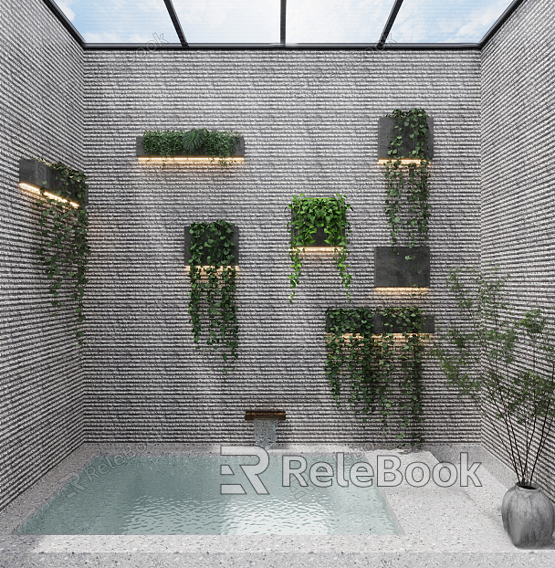 modern plant wall green plant wall model