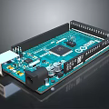 Blue Electronic Development Board With Microchip And USB Interface For Digital Projects 3d model