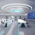 Modern Command Center Intelligent Command Center 3d model