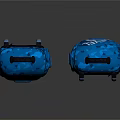 Blue Camouflage Backpacks With LEVEL 00 Logo Black Lining And Blue Straps