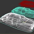 Futuristic Colorful Cars With Yellow Purple Black Bodies And Unique Designs