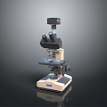 Advanced High Magnification Optical Microscope For Scientific Laboratory Biological Research And Analysis 3d model