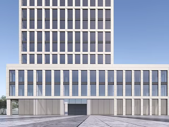 Modern Office Building Simple High-rise Office Building 3d model