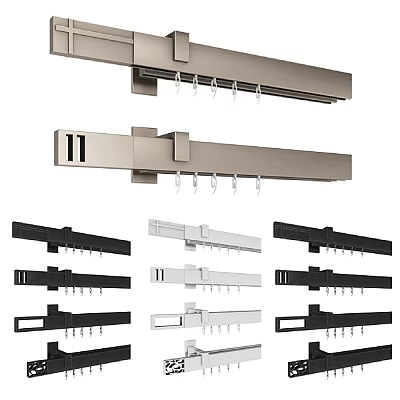 Modern Wall Mounted Storage Racks With Hooks In Multiple Colors For Home Organization 3d model
