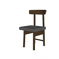 Modern Minimalist Leisure Chairs With Wooden Frame Fabric Seat Cushion And Light Dark Wood Tones