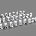 Transparent Acrylic Letter Shaped Display Shelves for Retail Store Decoration