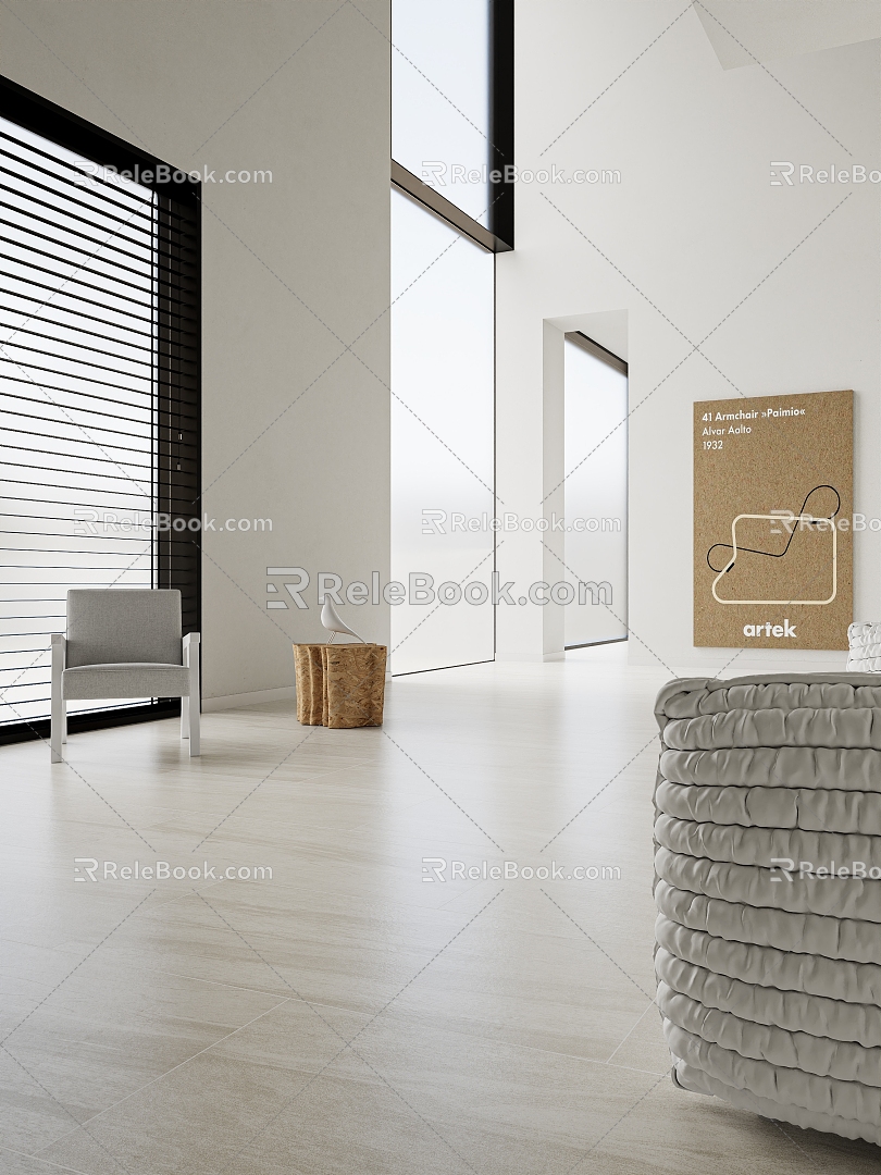 modern living room 3d model