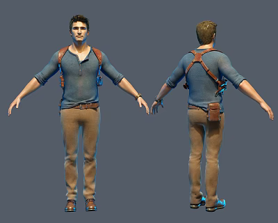 Modern Man Plainclothes Police 3d model