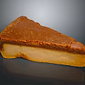 Delicious Layered Cake Slice With Brown Top And Creamy Light Bottom