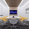 Modern Meeting Room Meeting Tables and Chairs 3d model