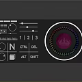 portable synthesizer mixer reverberator tuner mixer mixing equipment 3d model