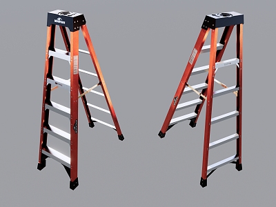 Modern ladder simple red ladder model