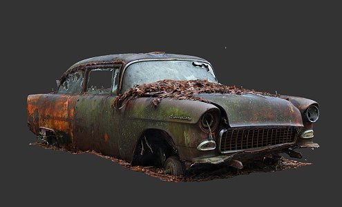 scrapped car 3d model