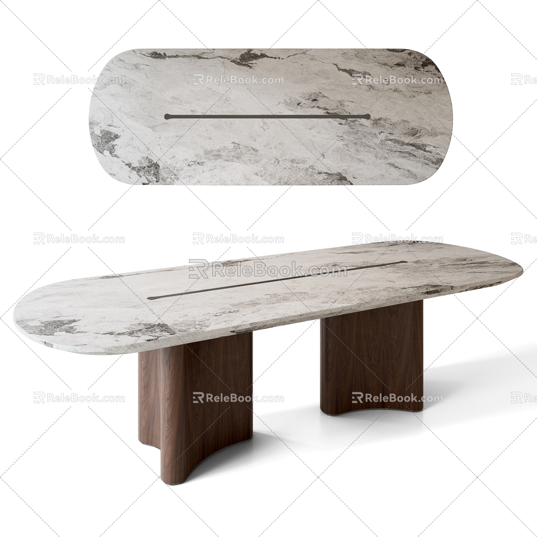 Metaform Modern Dining Table Marble Dining Table Antique Dining Table Oval Dining Table 3d model