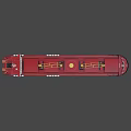 Cargo Ship With Red And Black Hull And Yellow Cranes For Maritime Transport