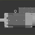 Industrial Electric Motor With Metal Housing Flange Shaft And Lifting Rings