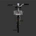 Modern Green Bicycle With Front Basket Rear Rack And Black Seat Design