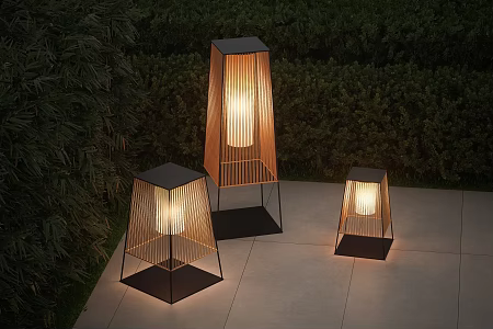Garden lights Landscape lights Floor lights Outdoor lights Lawn lights 3d model