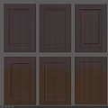 Wooden Wardrobe Doors With Dark Brown Classic Panel Design For Home Closet