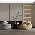 Modern Lazy Sofa Lazy Sofa Corner Combination 3d model