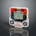 SUNDOWN Retro Handheld Game Console With Screen D pad And Yellow Buttons 3d model