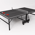 Portable Ping Pong Table Sports Equipment With Wheels Paddles And Balls