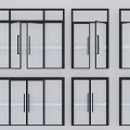 Different Styles Of Glass Doors With Black Frame And Transparent Glass Panels